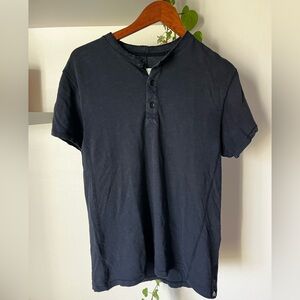 rag & bone Navy Short Sleeve Henley